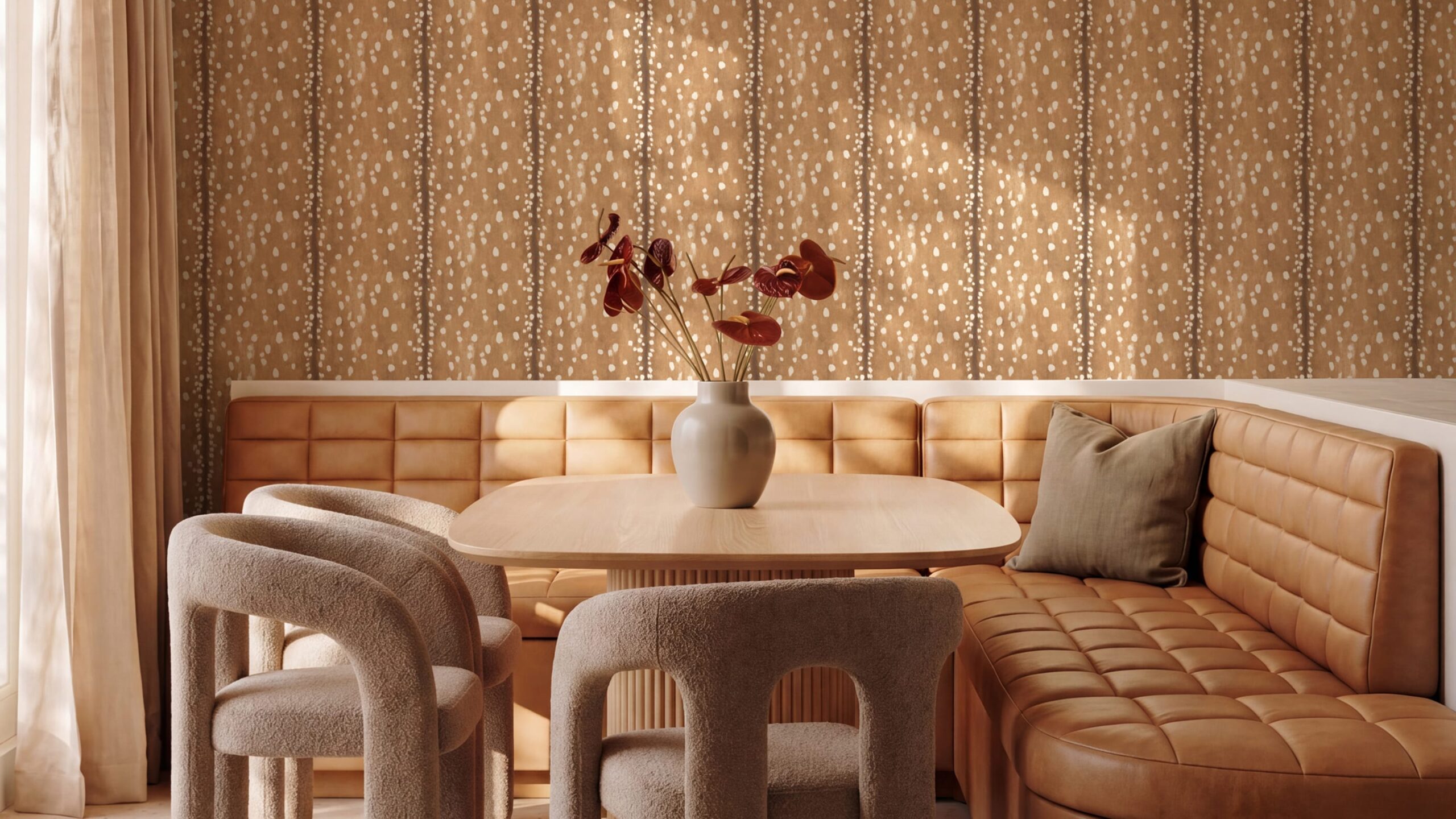 Fawn Spot Wallpaper - Colourway: Bambi - Insitu - Collection Page - Gallery - Image 1