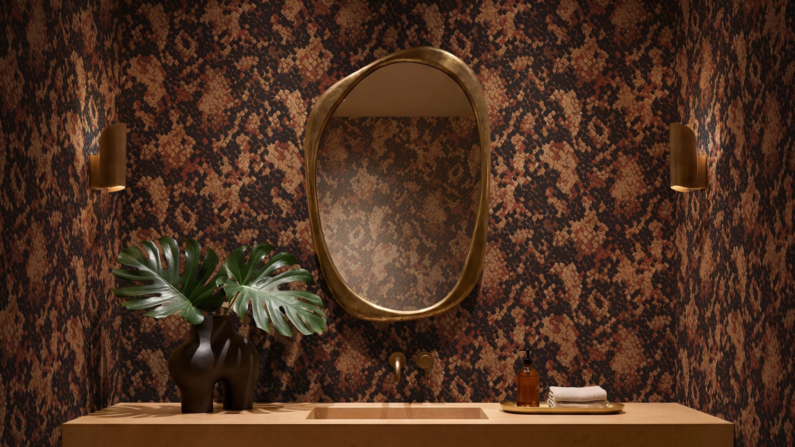 Snakeskin Wallpaper - Colourway: Cobra - Insitu - Collection Page - Gallery - Image 2