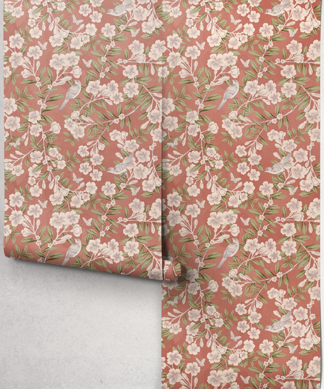 Chelsea Trellis Wallpaper - Colourway: Rosewood - Roll
