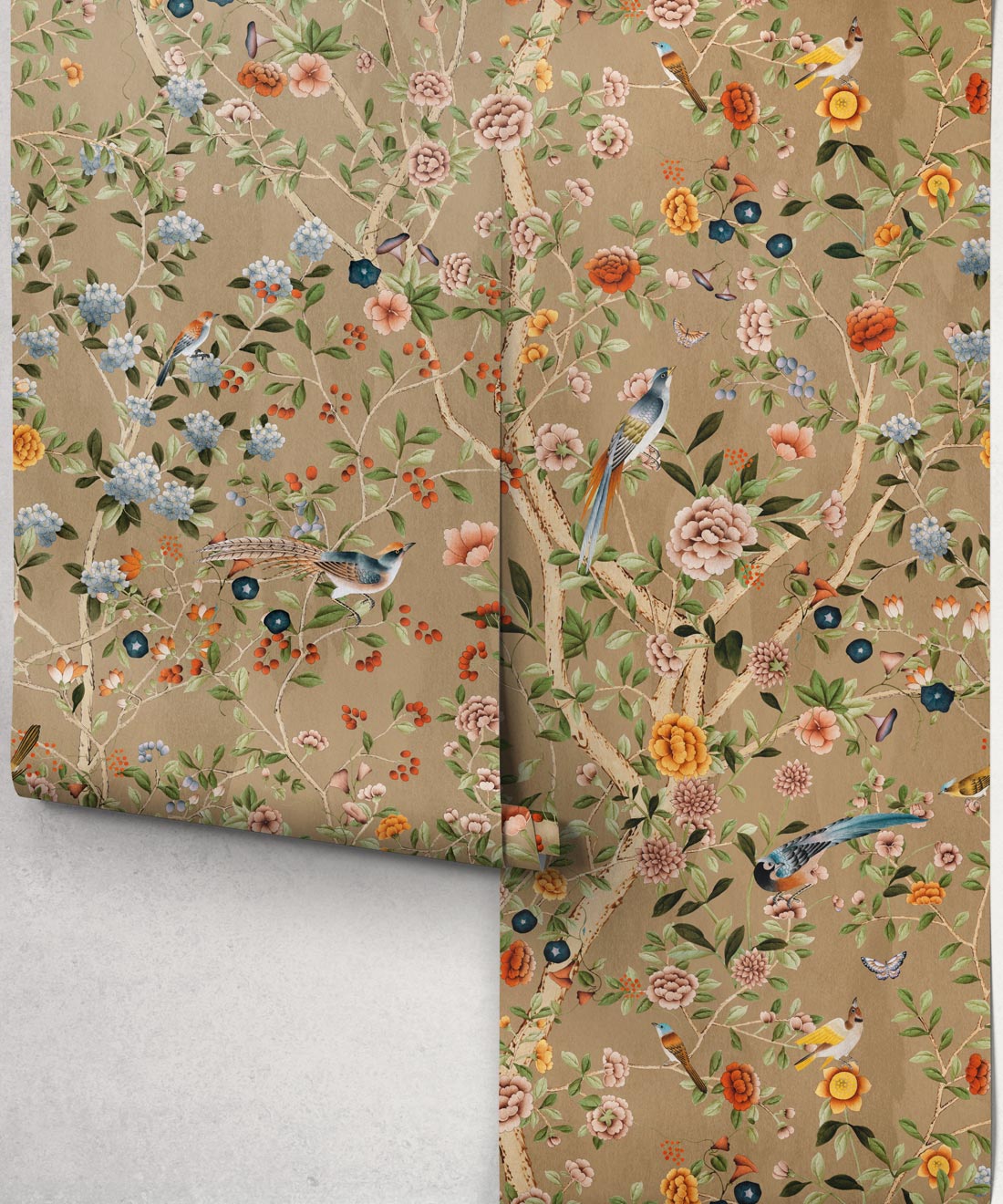 Aviary Garden Wallpaper - Colourway: Parchment - Roll
