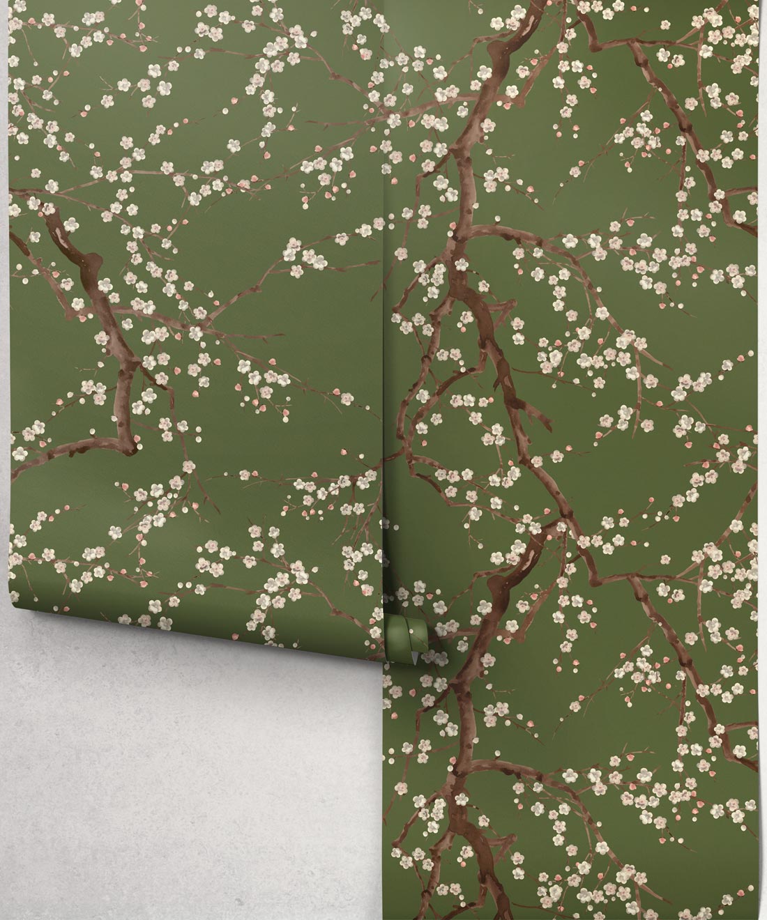 Blossom Branch Wallpaper - Colourway: Olive - Roll