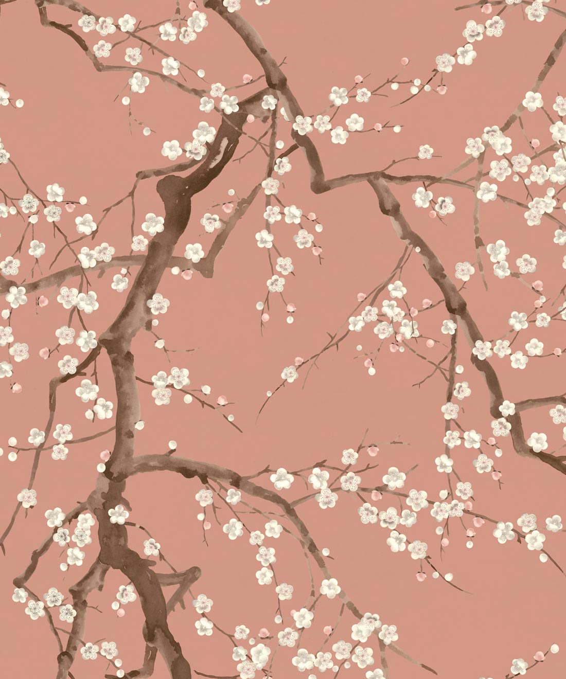 Blossom Branch Wallpaper - Colourway: Rosewood - Swatch