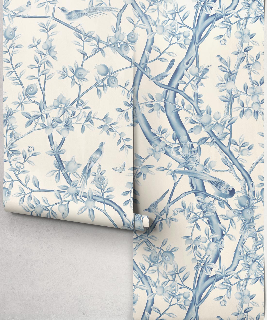 Orchard House Wallpaper - Colourway: Delft - Roll