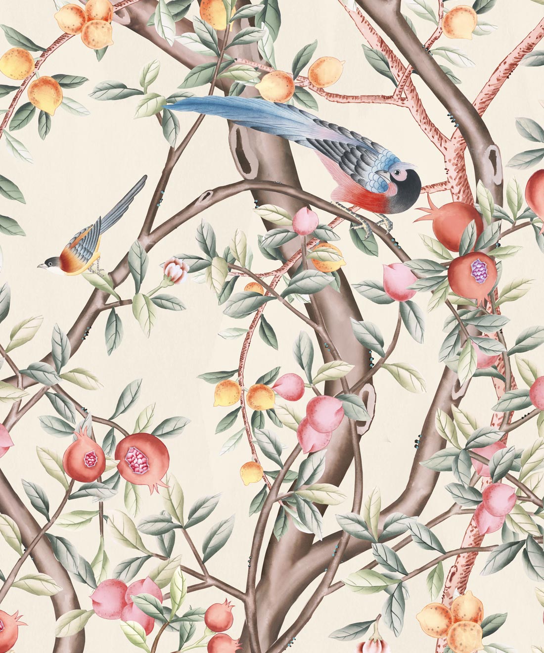 Orchard House Wallpaper - Colourway: Porcelain - Swatch