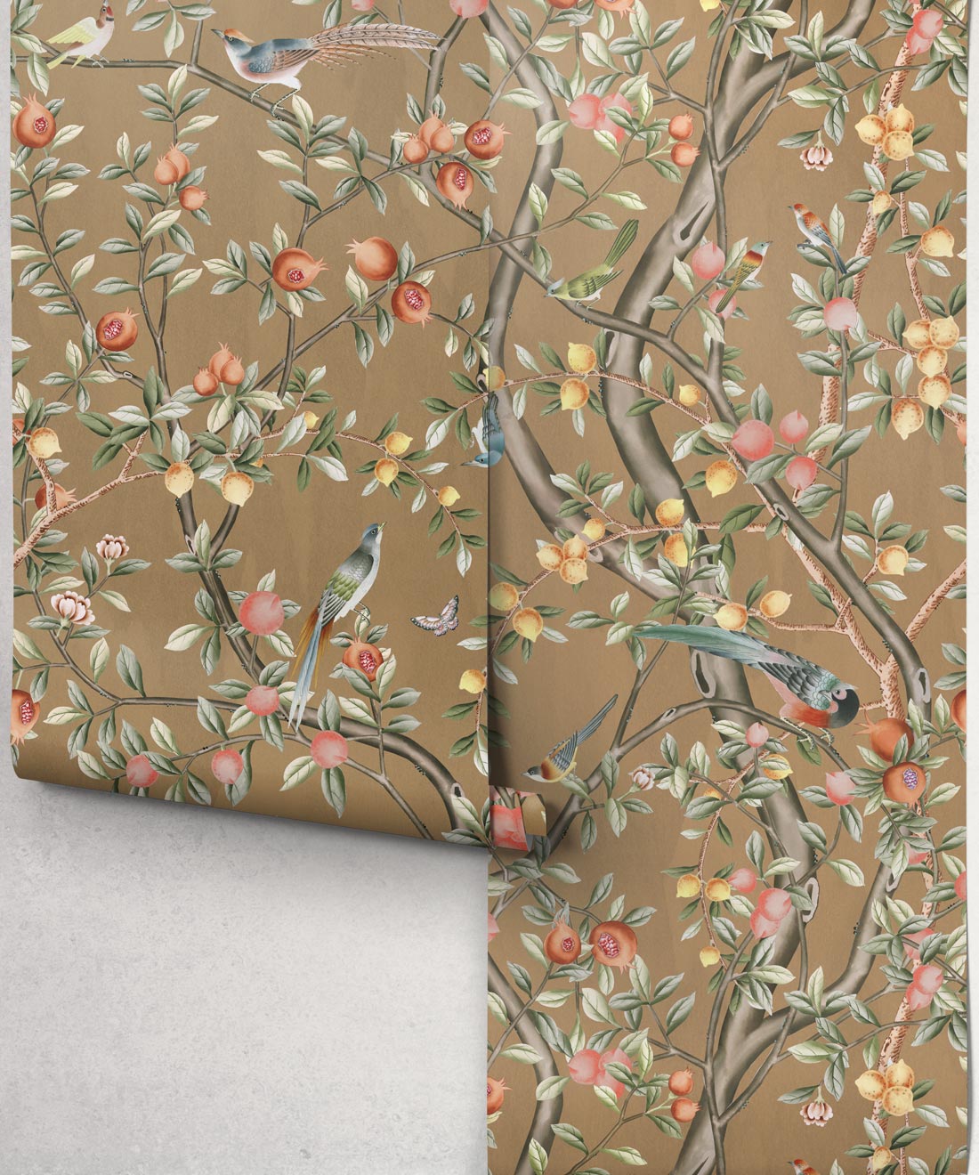 Orchard House Wallpaper - Colourway: Tobacco - Roll