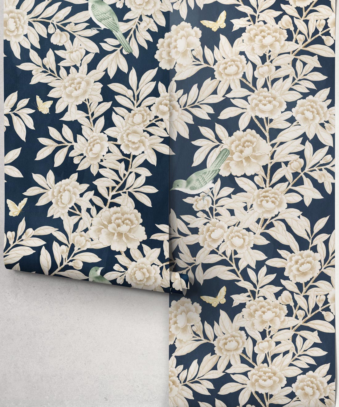 Windsor Garden Wallpaper - Colourway: Ink - Roll