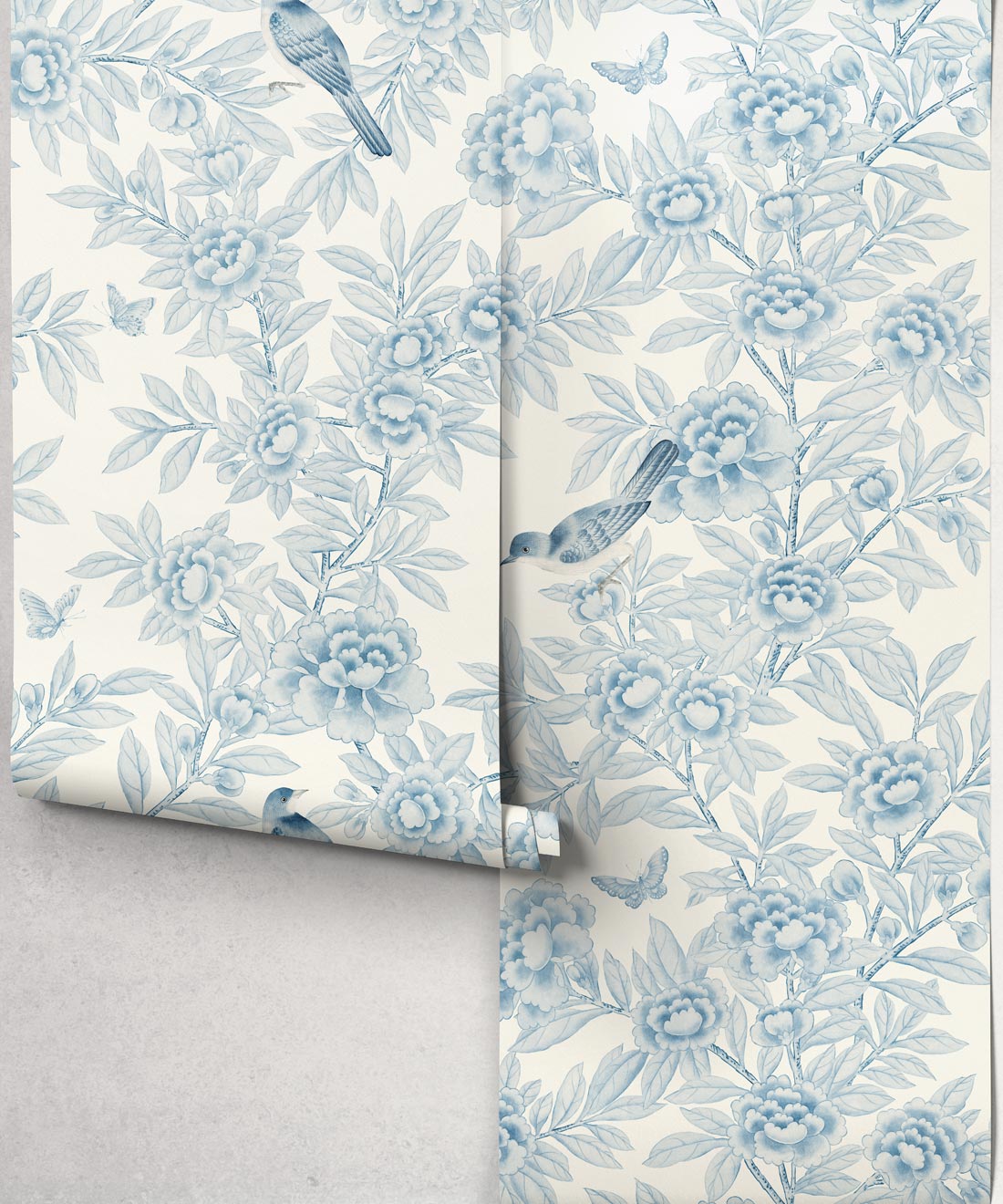 Windsor Garden Wallpaper - Colourway: Porcelain - Roll